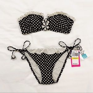 Betsey Johnson Polka Dot Bikini Set